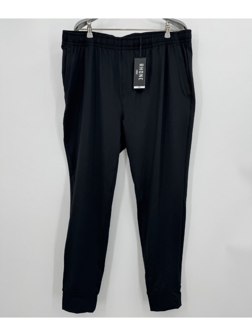 RHONE Men's Black Gym Pants size XL Jogger Leg Workout Athletic Active $128